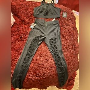 Savage x Fenty Two-Piece Criss-Cross Mesh Sportswear